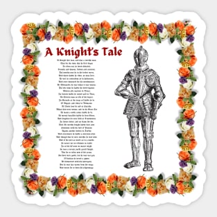 A Knight's Tale by Geoffrey Chaucer Sticker